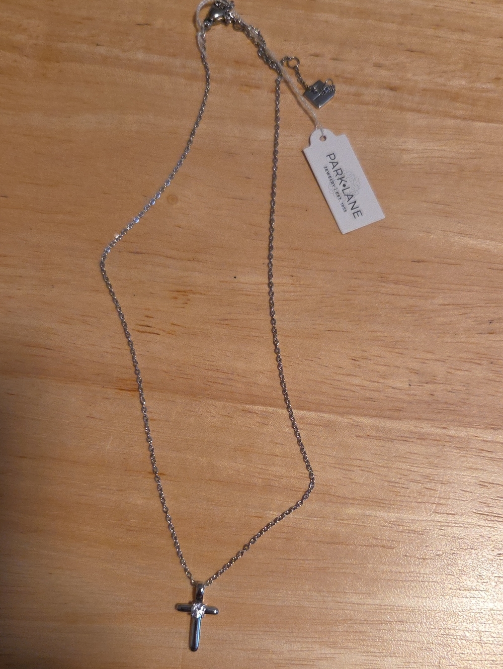 Park Lane Silver-Tone Cross Pendant Necklace